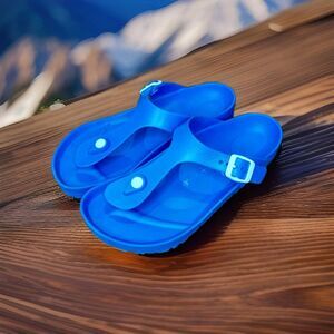 Birkenstock Gizeh Eva Rubber Blue Flip Flop Sandals Women Size 39 US Size 8 Regu